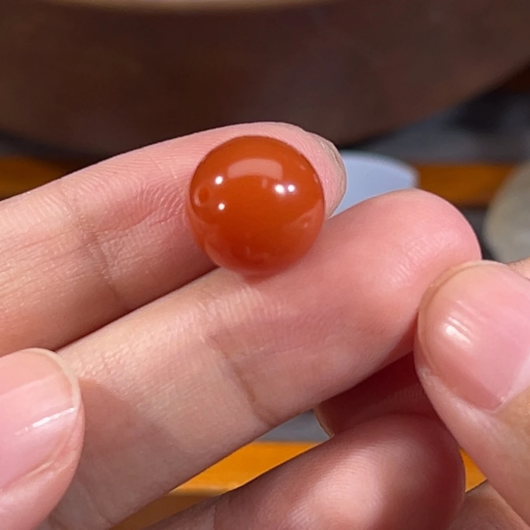 南红玛瑙未镶嵌圆珠未打孔11.6mm