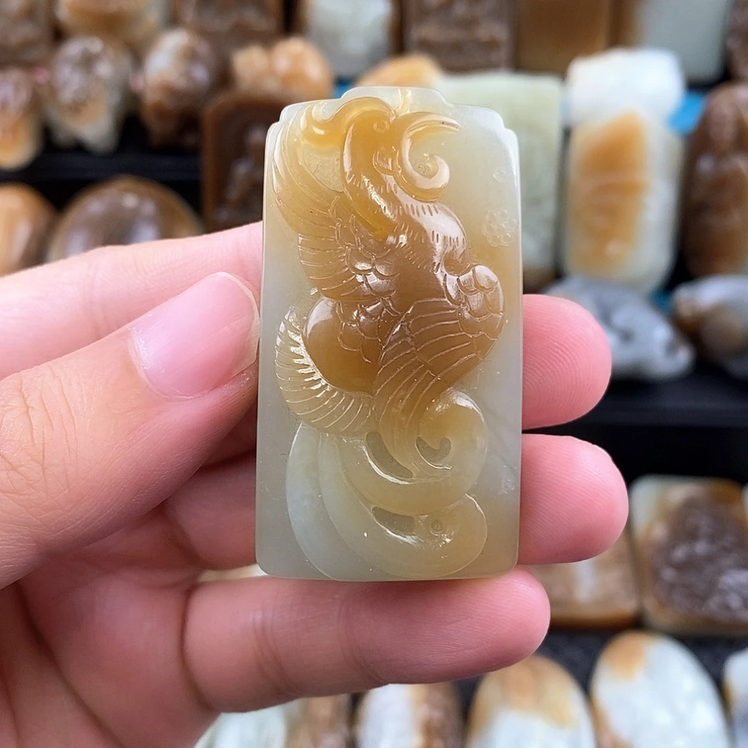 和田玉未镶嵌挂件