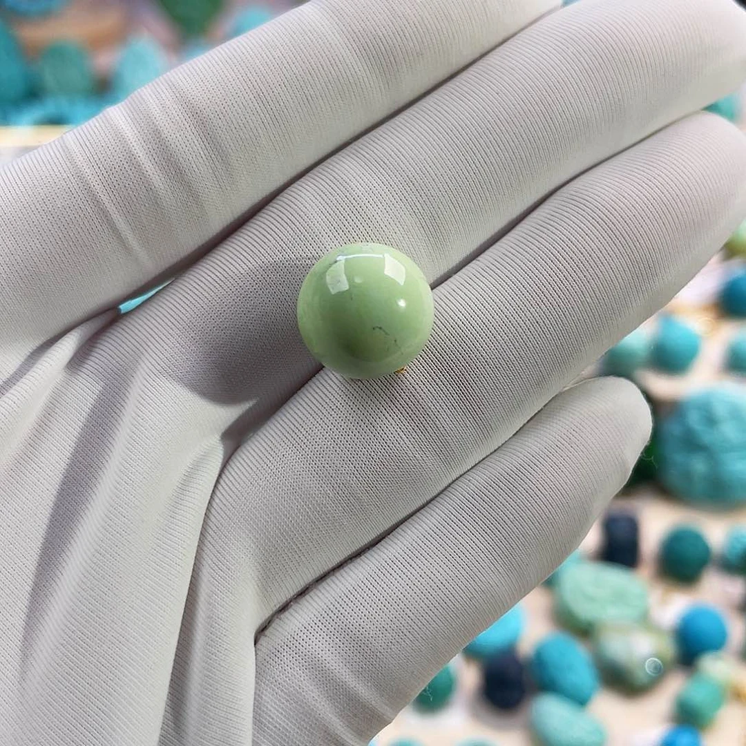 绿松石珠宝奇石未镶嵌11.9mm