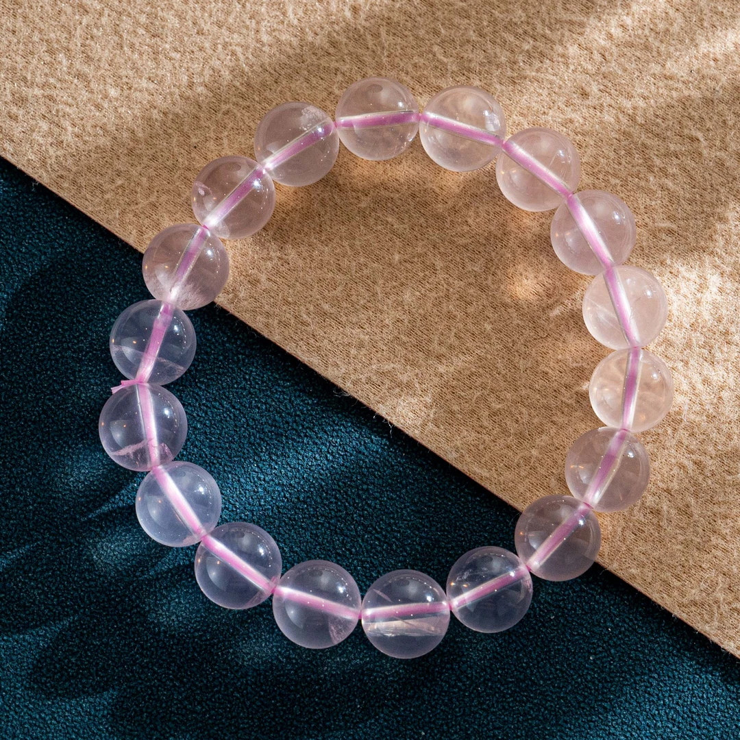 【奢小姐珠宝】星光粉水晶手串（11-12mm）-W2136