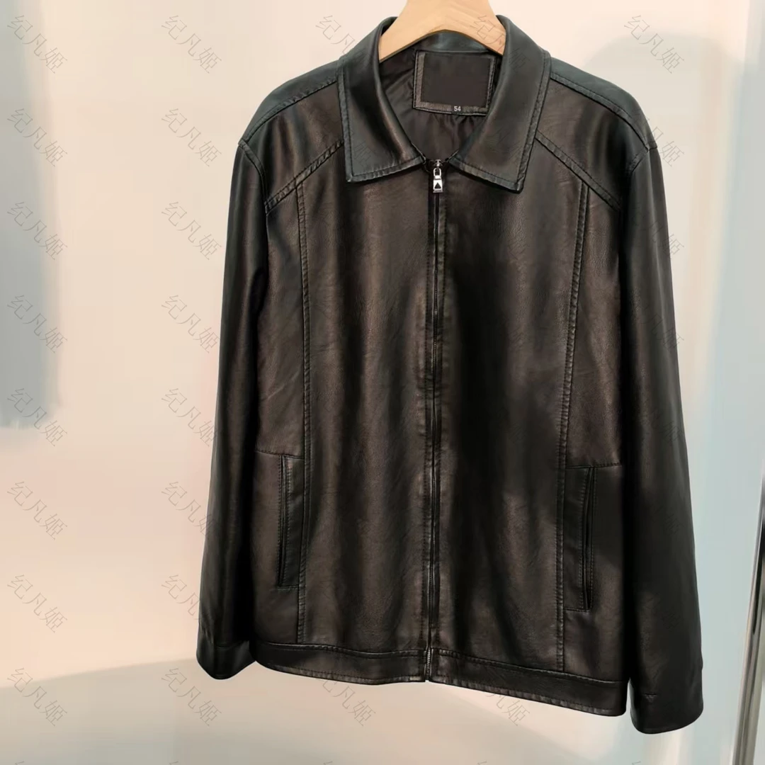 纪凡姬/B667-男士新款高级水洗皮百搭皮夹克大码外套