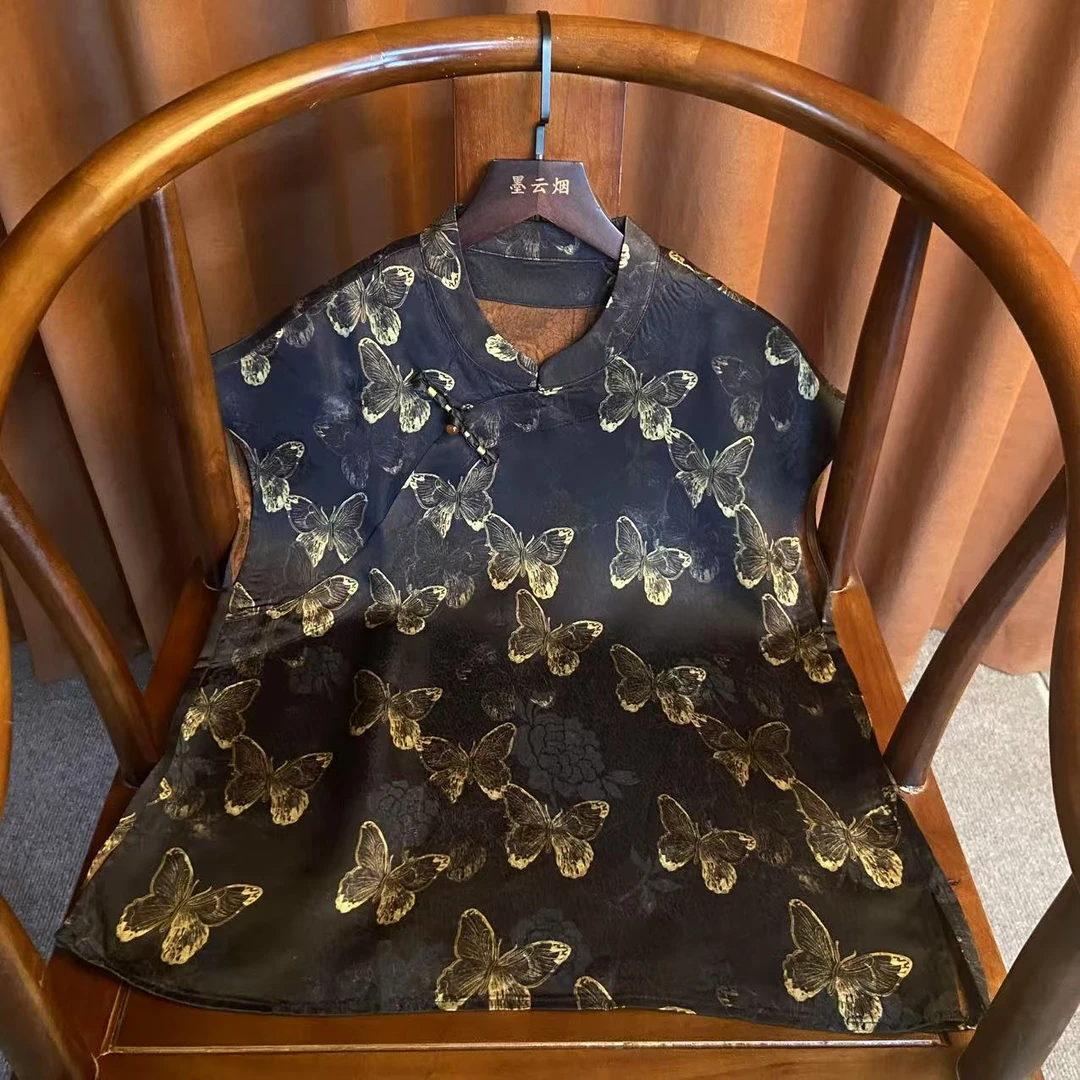 【如炬】复古国风2025款短袖衬衫女夏季新款气质新中式上衣