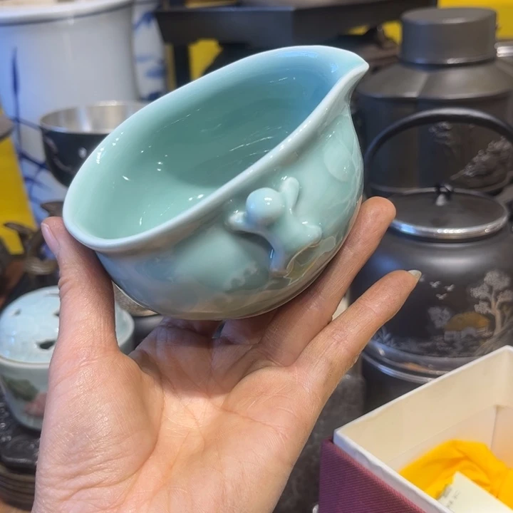 蜜安罐瓷香炉锡茶则