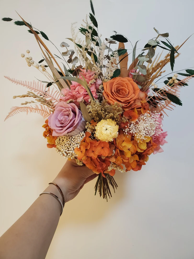 莫奈花艺[秒笔]简约干花永生花花束玄关茶几电视柜花艺装饰摆件