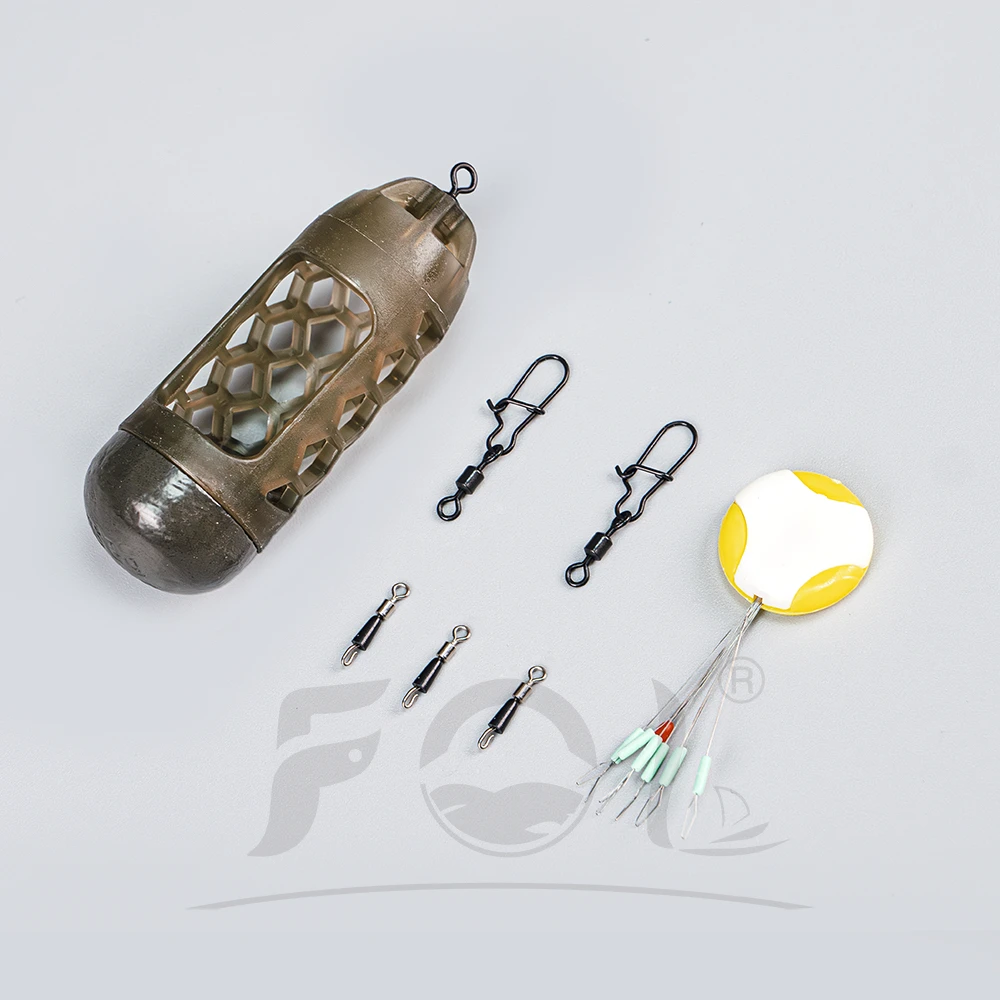 新款飞德远投导弹笼 沉底控雾化窗式饵笼外挂式喂食器直升机钓组