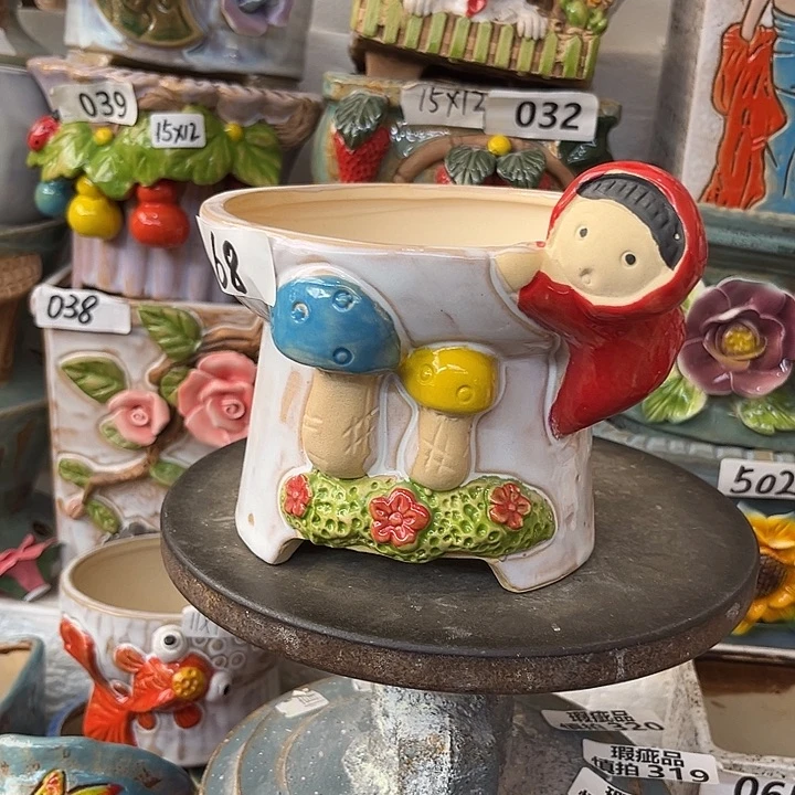 粗陶材质多肉花盆