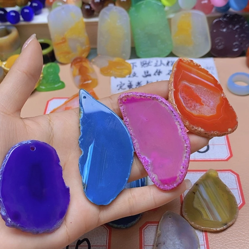 【闪购商品】玛瑙/玉髓颈饰未镶嵌小*六