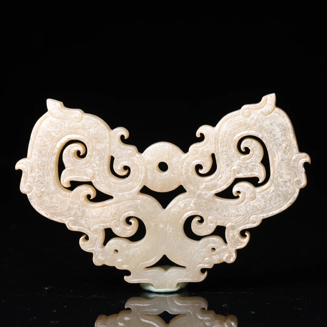 明代和田玉龙纹佩-NX