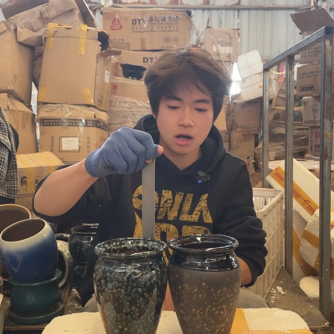 红陶宜兴紫砂粗陶花盆