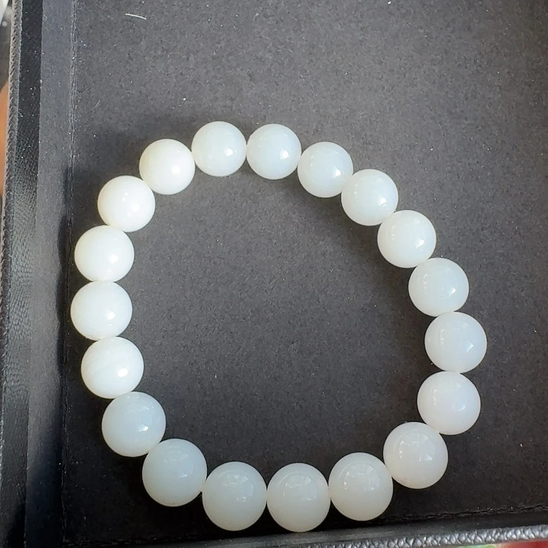 错***码和田玉未镶嵌手串和田玉卡10白玉手串