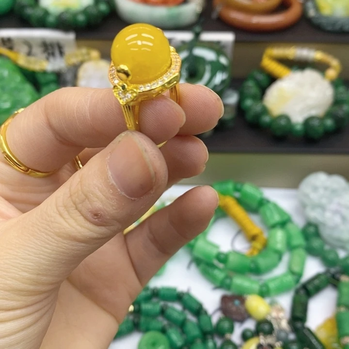 查罗石合金手链戒指54