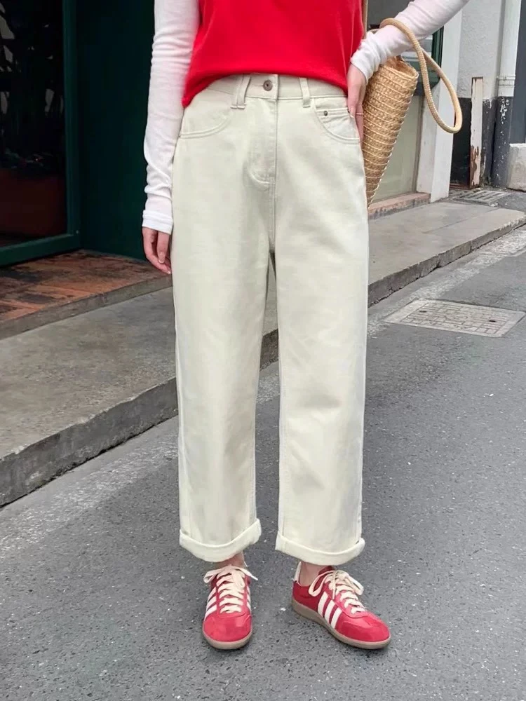 66268春季新款浅色哈伦牛仔裤