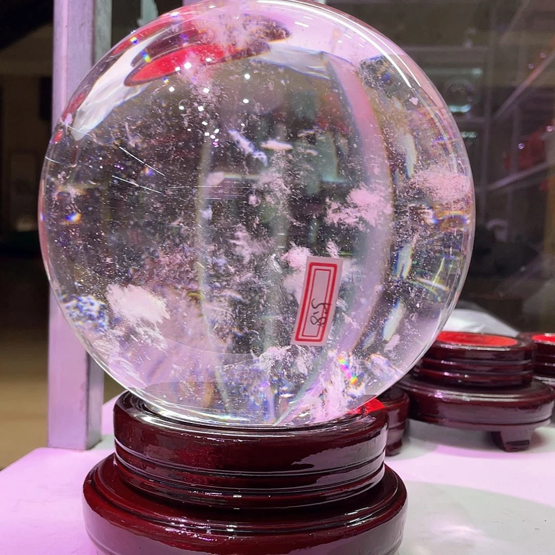 石材白色球5.8公斤17厘米送底座包邮