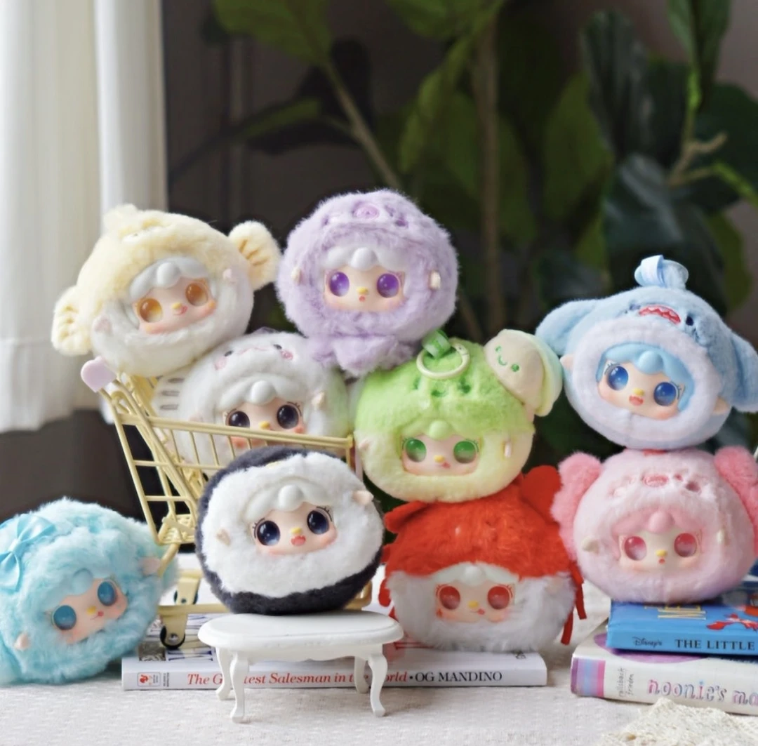 正版氧氧六代海洋宝宝盲盒毛绒包包挂件玩偶公仔送女友礼物