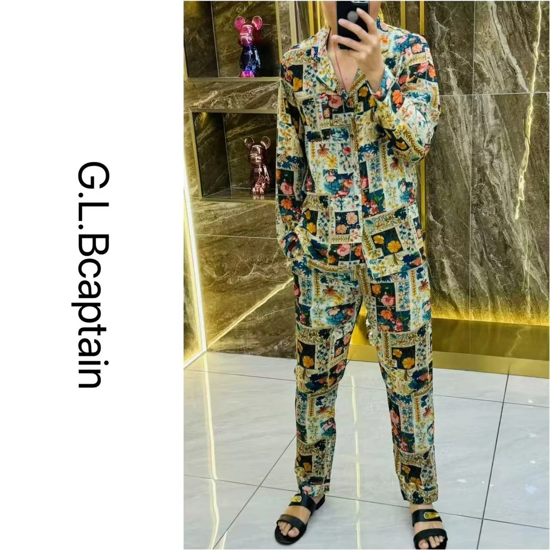 【1853】可外穿舒适家居服睡衣套装男士时尚休闲轻薄透气