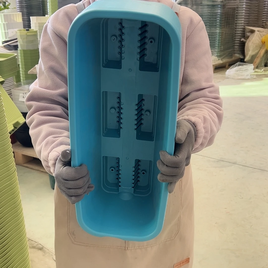 瑕疵菜盆长50#蓝色10个无托