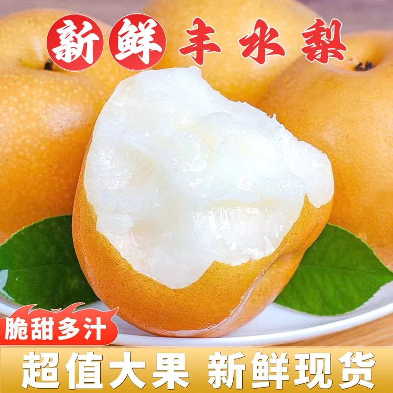 【香甜爆汁】正宗冰糖丰水梨黄皮梨子皮薄无渣新鲜水果脆甜翠香