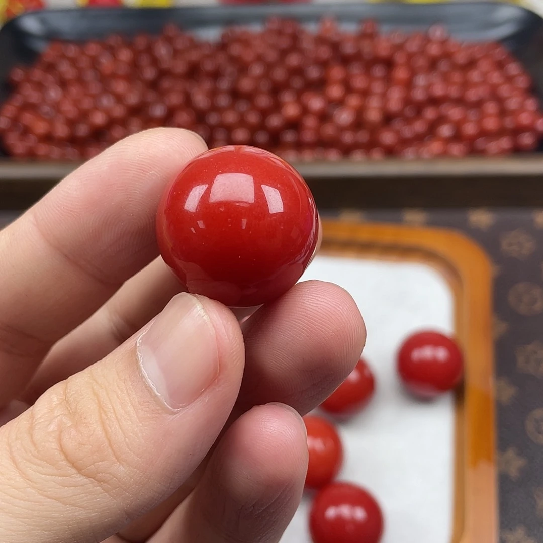 手链未镶嵌南红玛瑙25号锦红亮光卡23+大圆珠