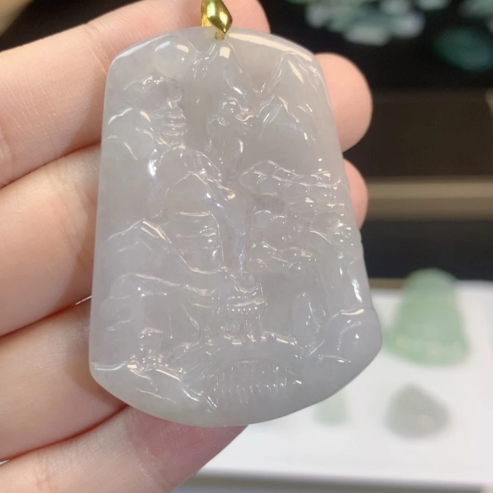 翡翠未镶嵌颈饰纯天然a货翡翠