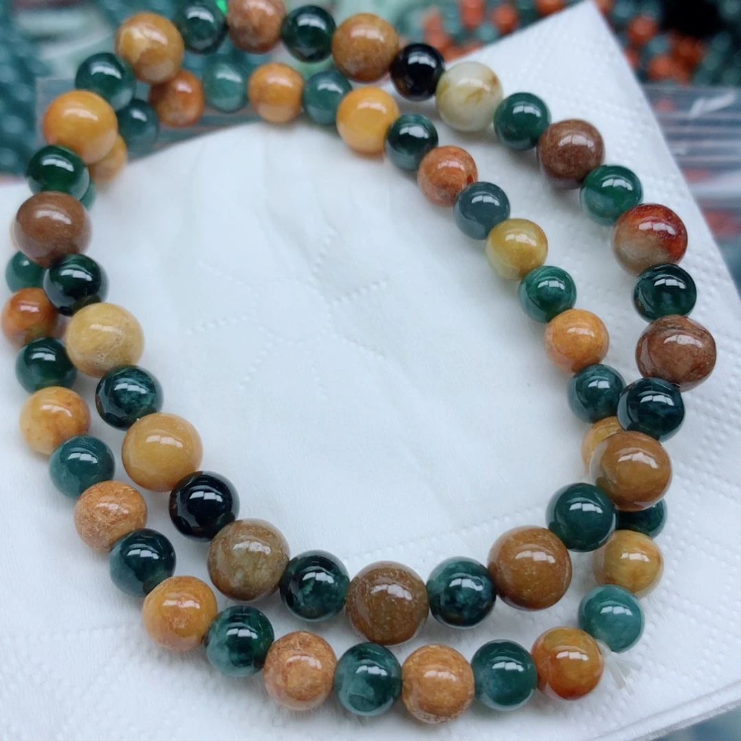 翡翠未镶嵌项链珠批发