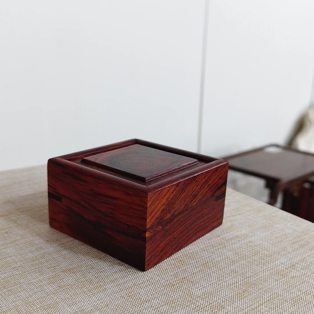 757 微凹黄檀正方7*7*4饰品收纳盒饰品盒
