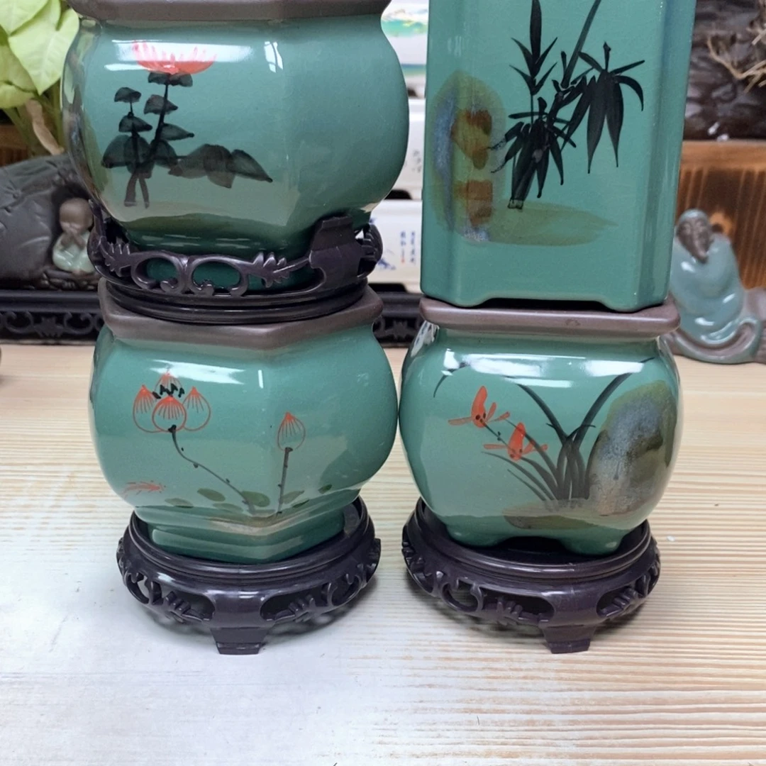 紫砂花盆陶瓷艺术花盆陶瓷