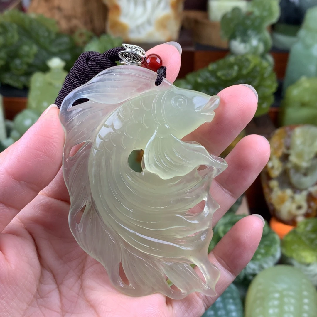 岫玉未镶嵌手把件