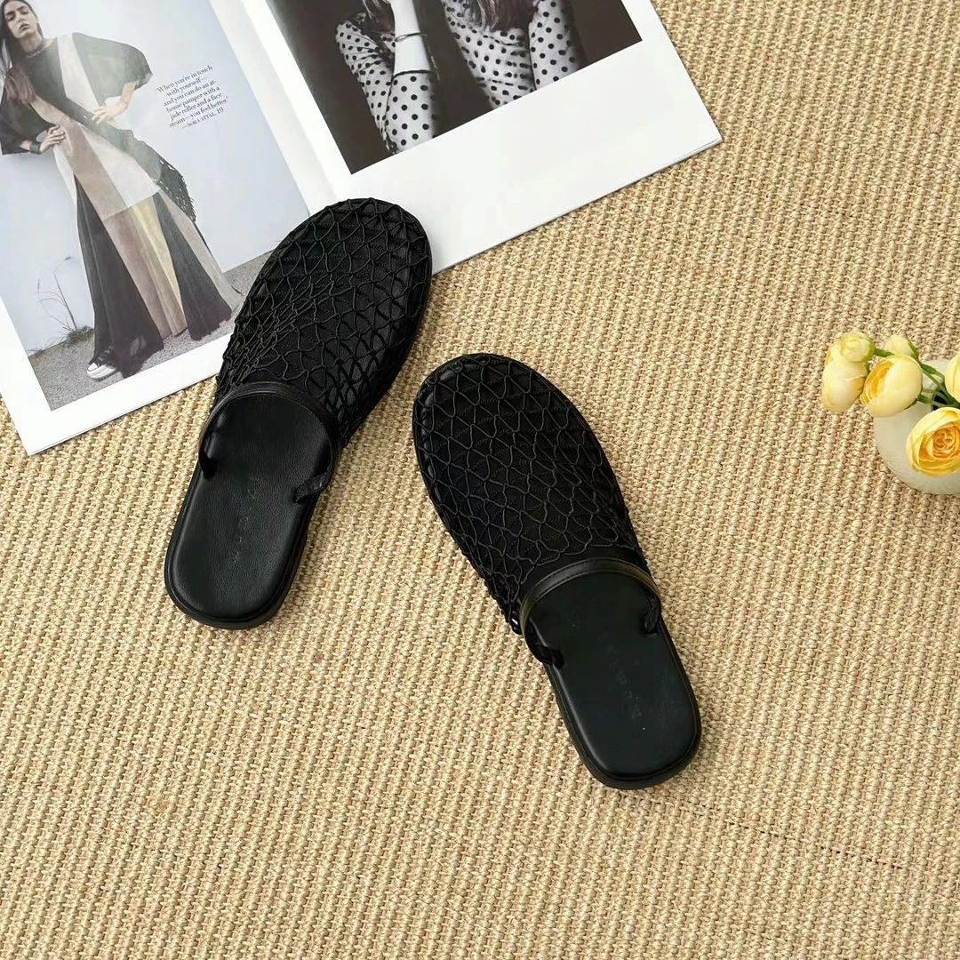 大姐同款编织网拖鞋133【7788桃子】