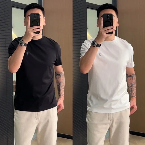 于洋轻奢出品｜6987男士夏季必备极简高质感面料百搭修身短袖T恤