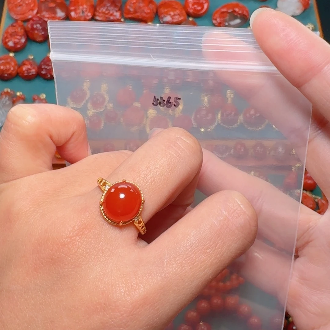 南红玛瑙南红银S925镶嵌