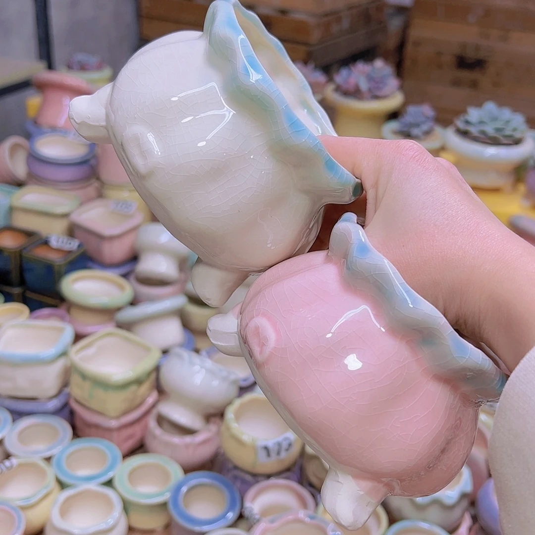 红陶陶瓷花盆当场满12包邮