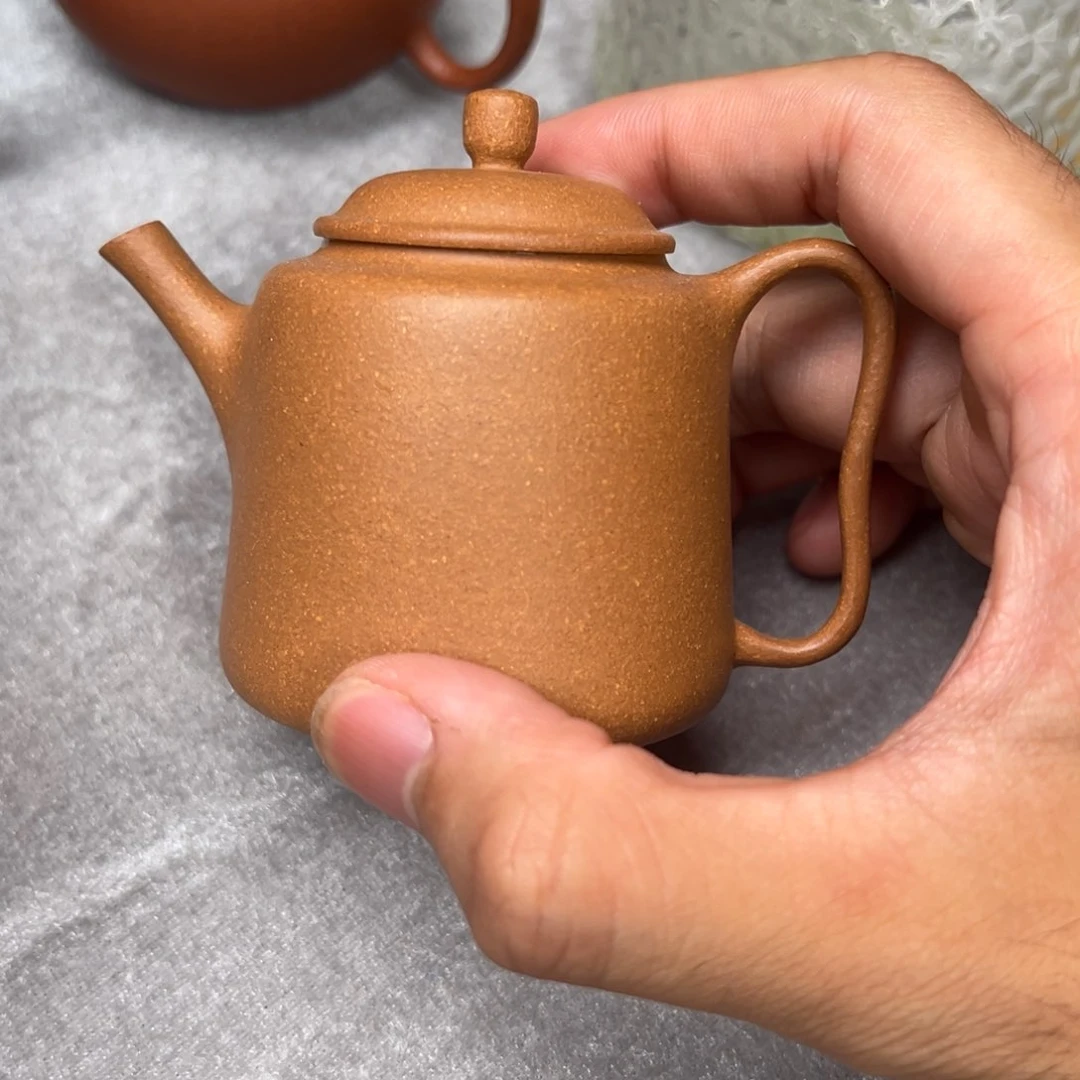 茶壶紫砂黄金段汲直