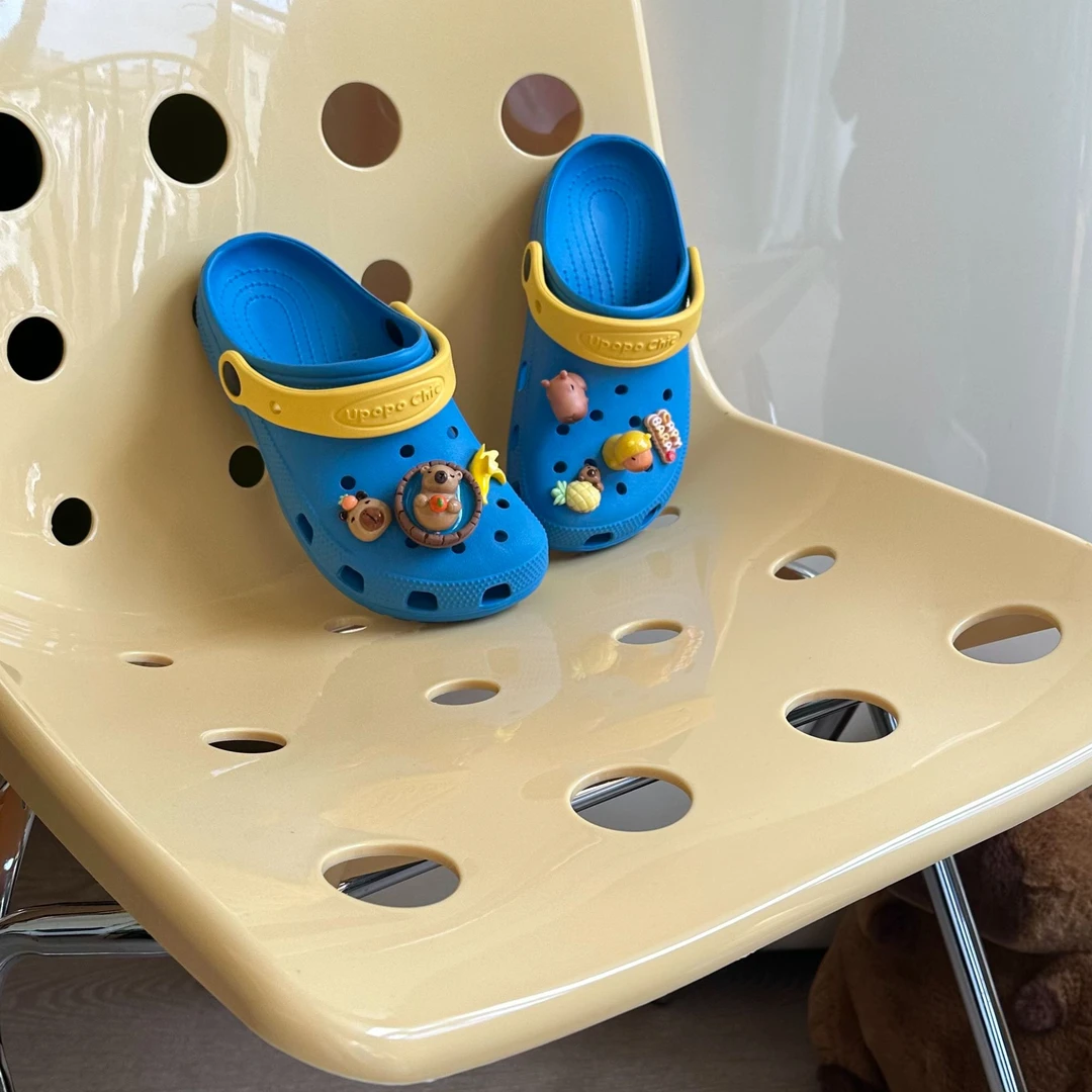 UpopoChic洞洞鞋亲子款夏季2025新款沙滩鞋软底防滑