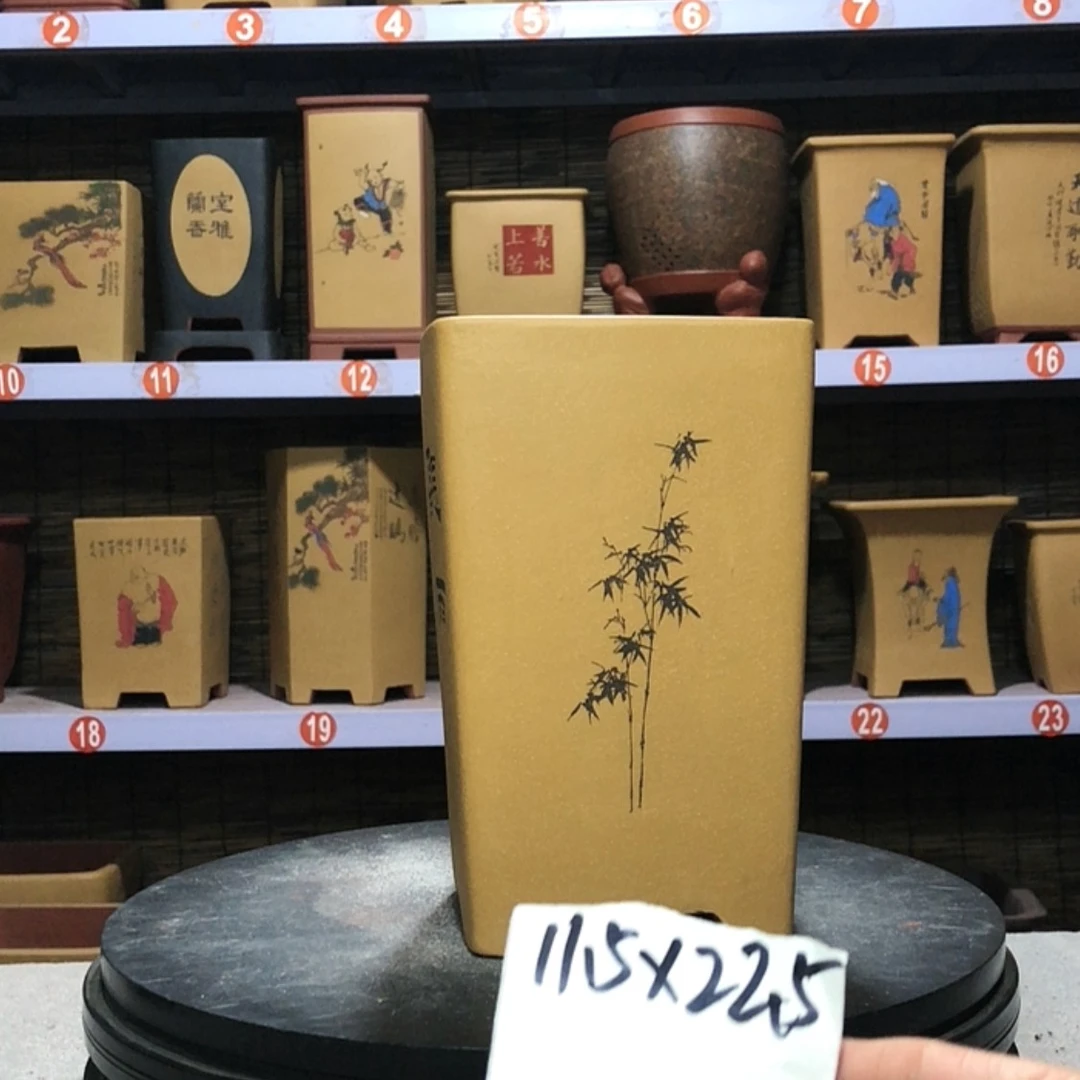 【闪购商品】紫砂花盆我***兰手工制作