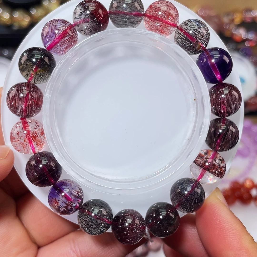 未镶嵌手链水晶黑加仑11.2