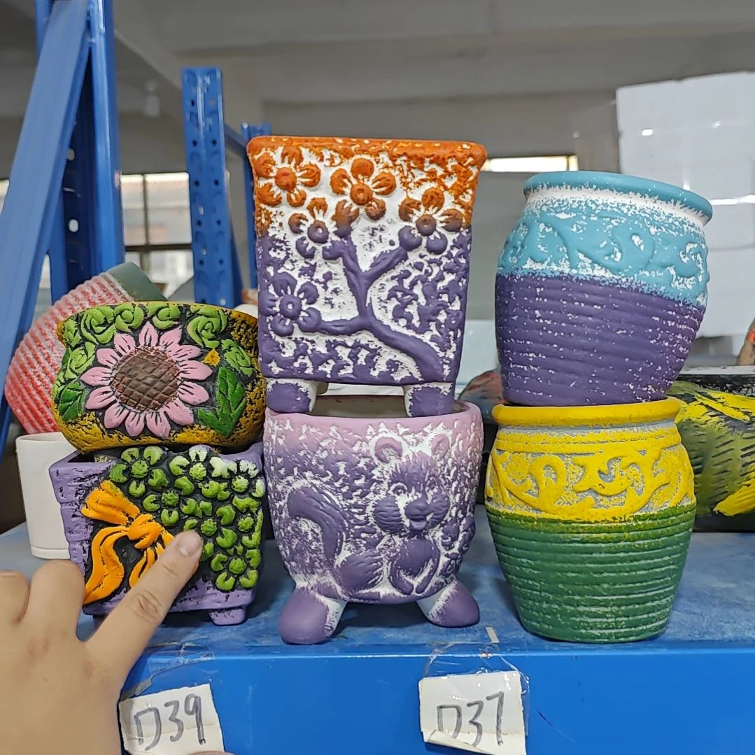 红陶吸水透气的白陶花盆凑满12发货