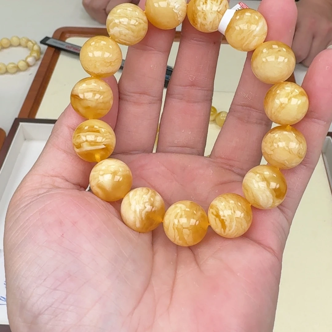 琥珀未镶嵌手链蜜蜡手串