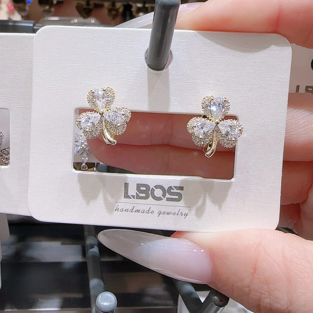 锆石铜合金925银耳环