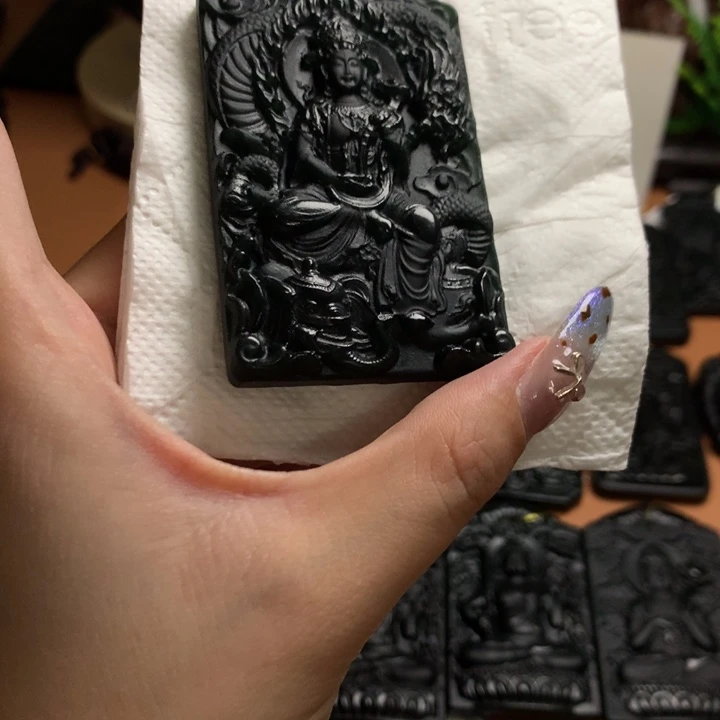 王*位天然缅甸a货钢琴黑挂件