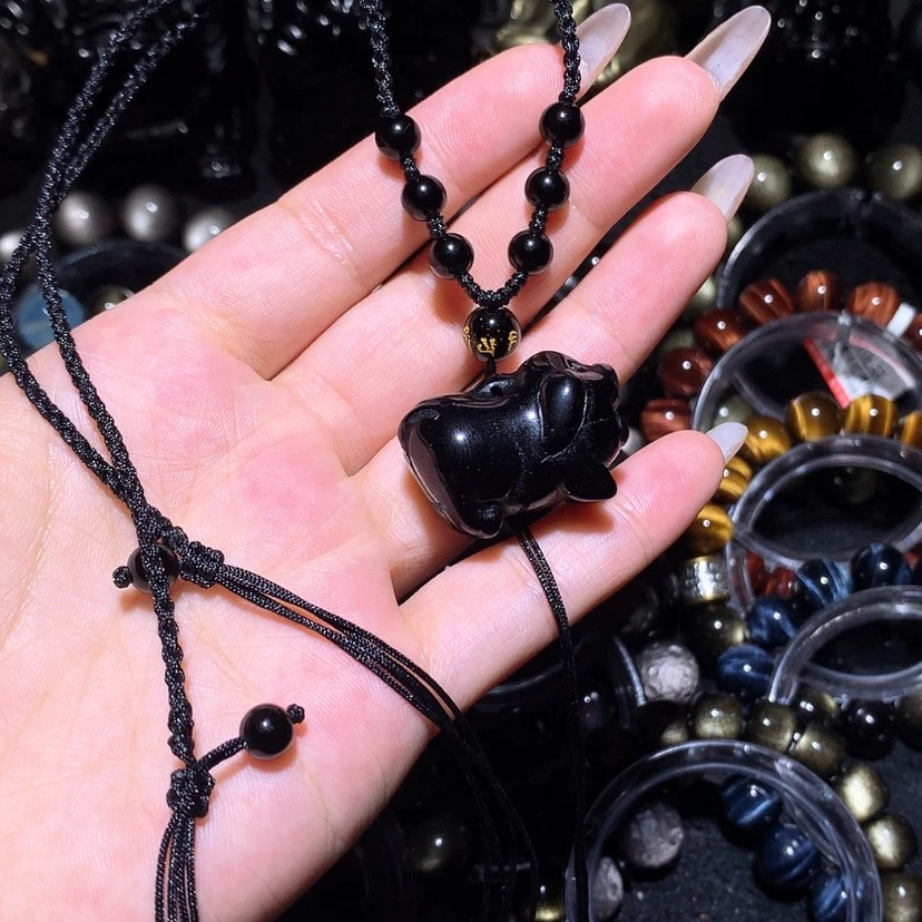 【闪购商品】未镶嵌黑曜岩珠宝奇石S****菲