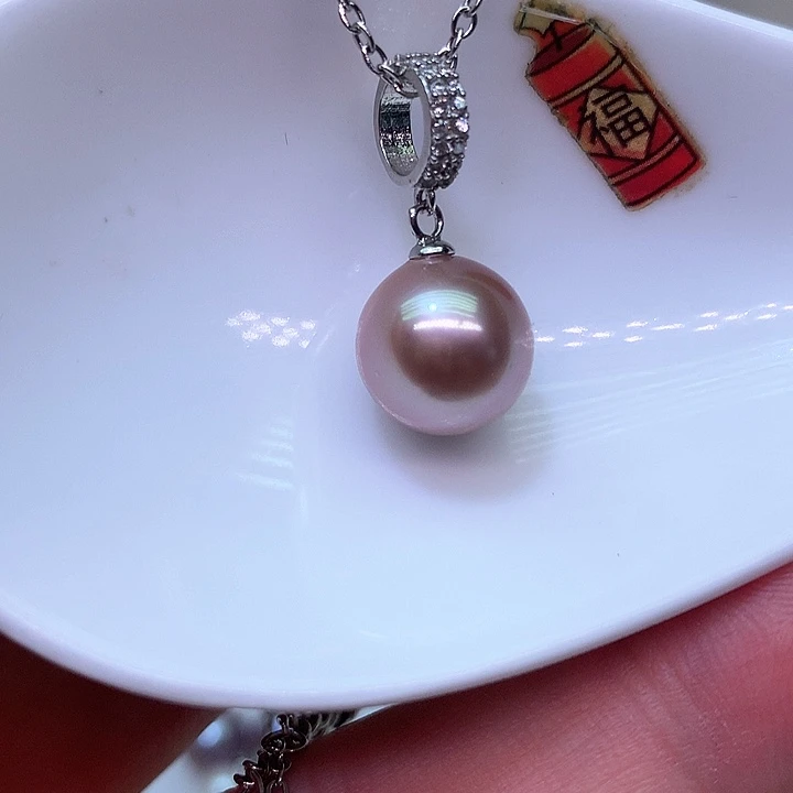 银S925镶嵌耳饰淡水珍珠