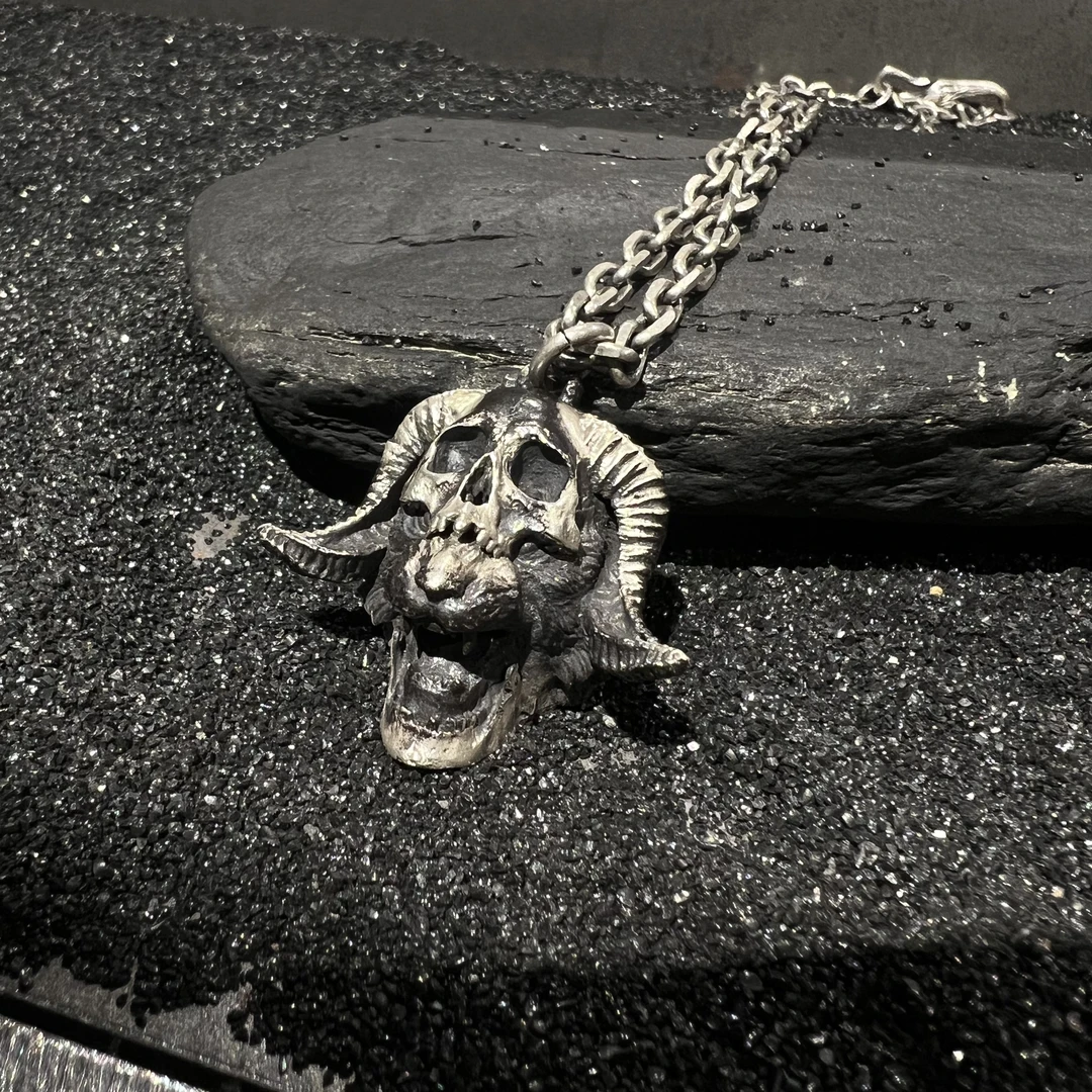 吊坠925银 灵史会馆-925银-长春展虎头项链