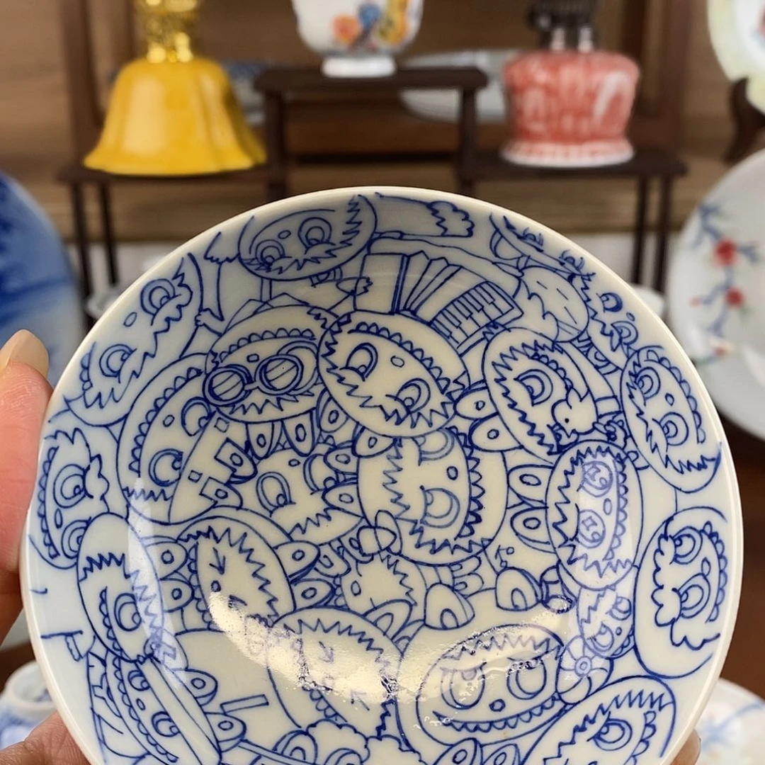 泥藝瓷梦白描拉布布普洱杯