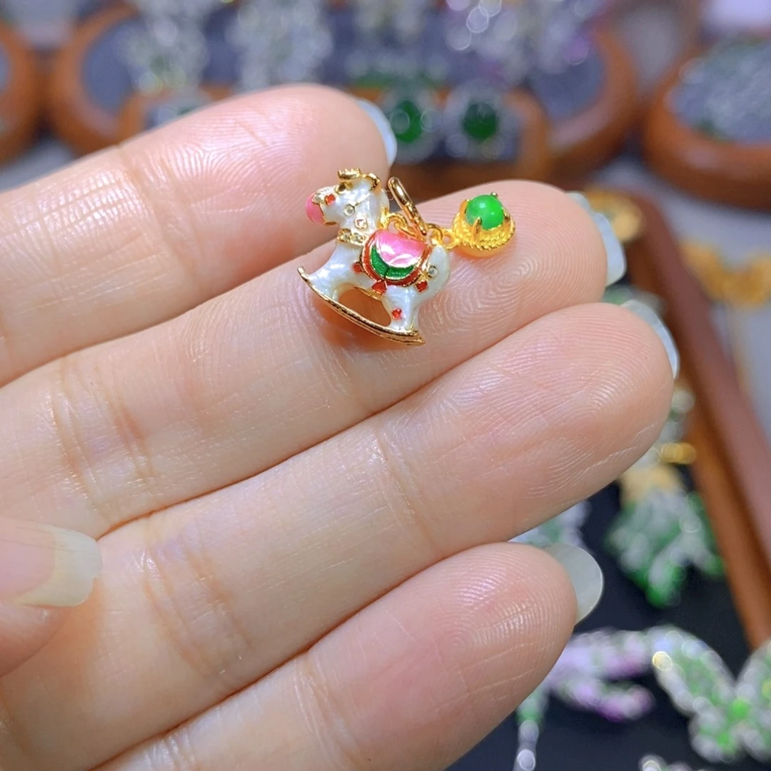 翡翠颈饰银S925镶嵌?****逸天然翡翠