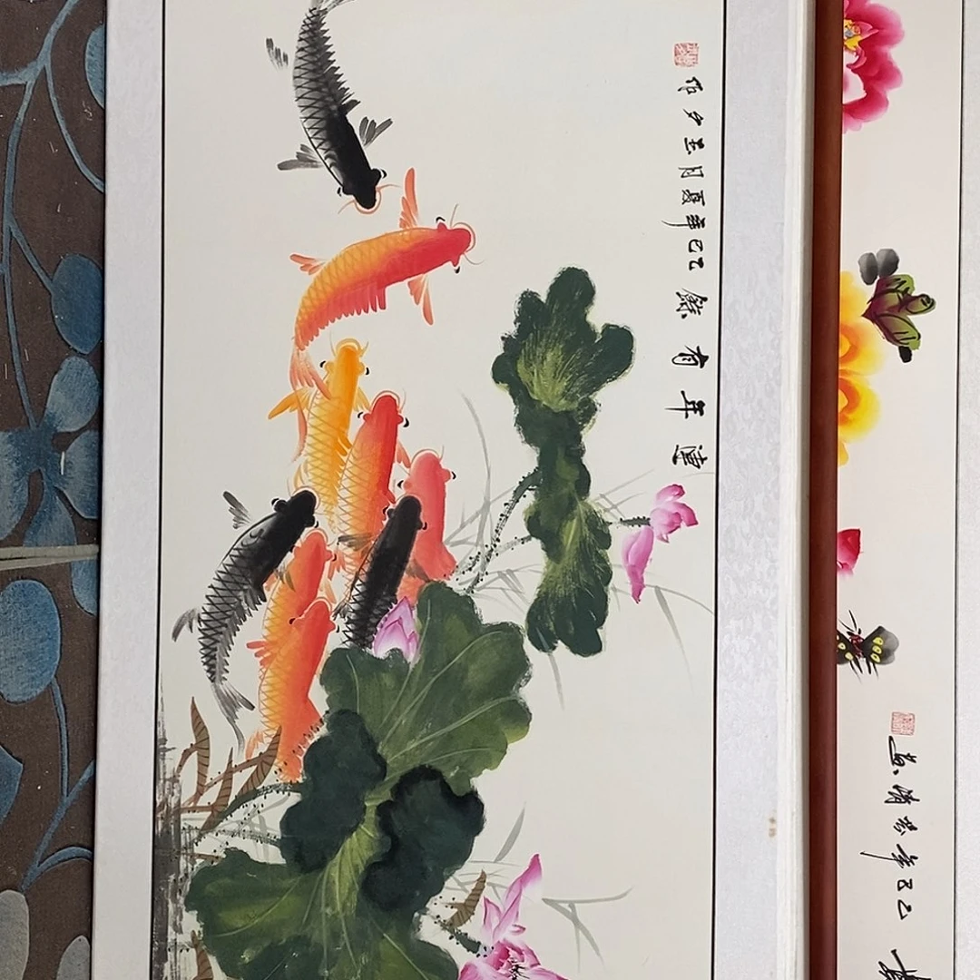 国画带框62✖️122厘米