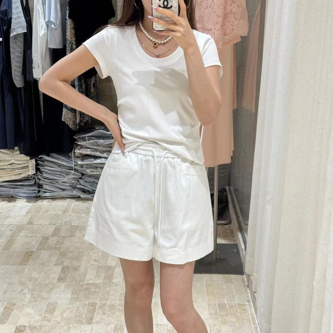 邹先森25127-28夏季新款简约纯色百搭显瘦短裤运动舒适韩版