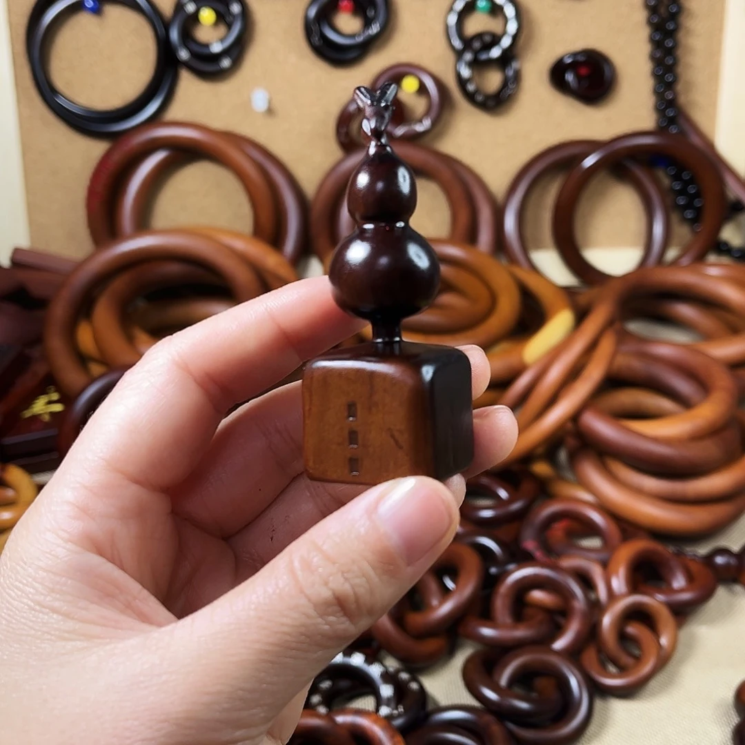 木质非金属枣木玉化小葫芦