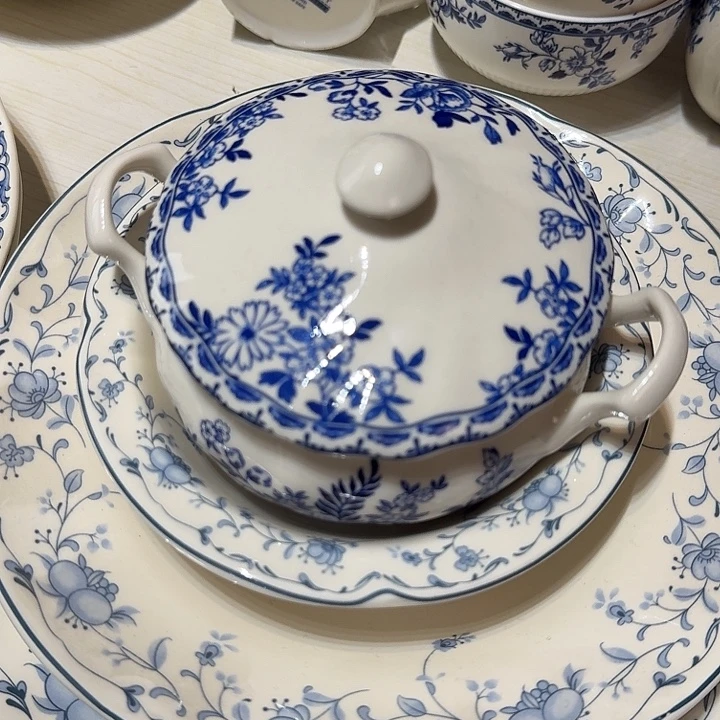微瑕青花糖罐套装