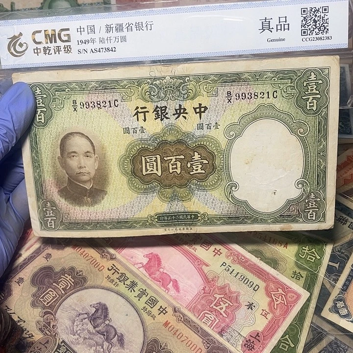 中央银行一百元一张