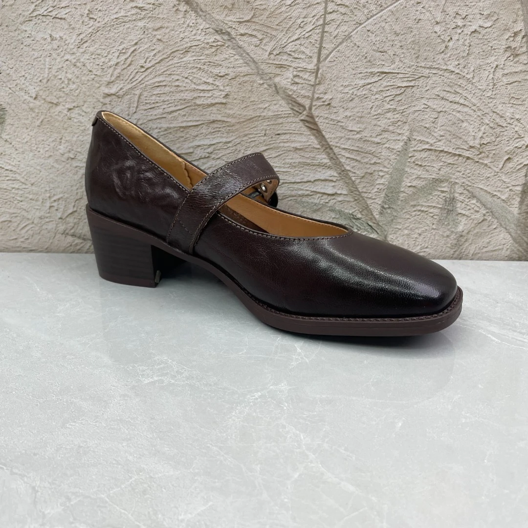 单鞋女 (羊皮)19098 棕色(孤品) b/f区34/36/39码